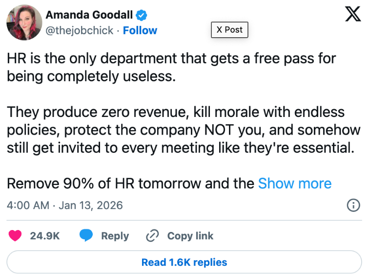 “Fire 90% of HR”: Why the tweet went viral and what it reveals about the future of work