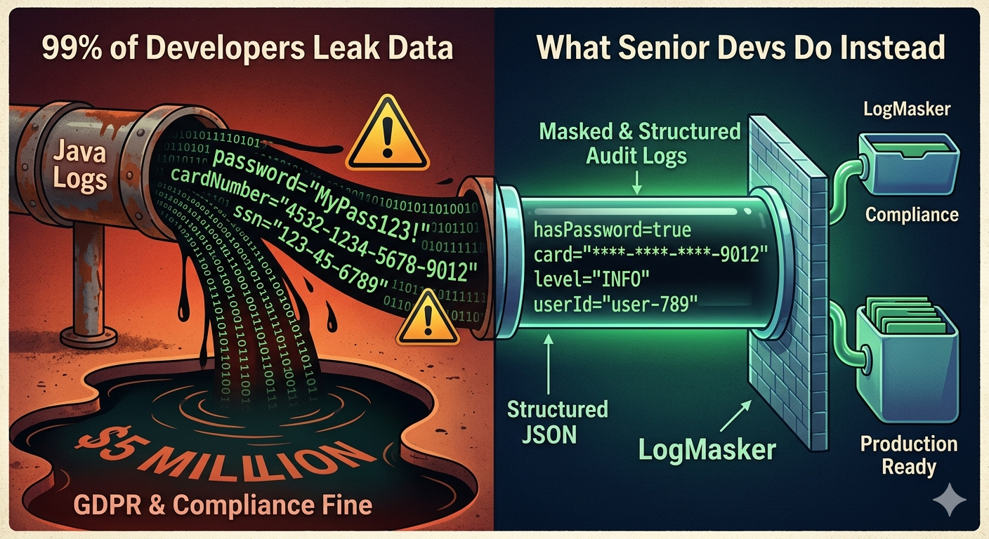 99% of Java Developers Leak Sensitive Data in Logs: Here’s What Senior Developers Are Doing Instead