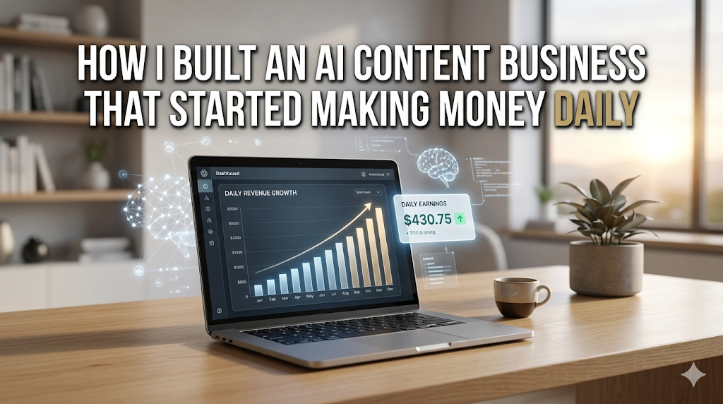 1. How I started an AI content business that started making money daily