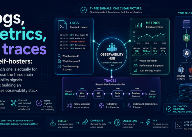 Logs, Metrics, and Traces for Self-Hosters: What Each One Really Does | by Field Notes by Thomas Byern | July 2026