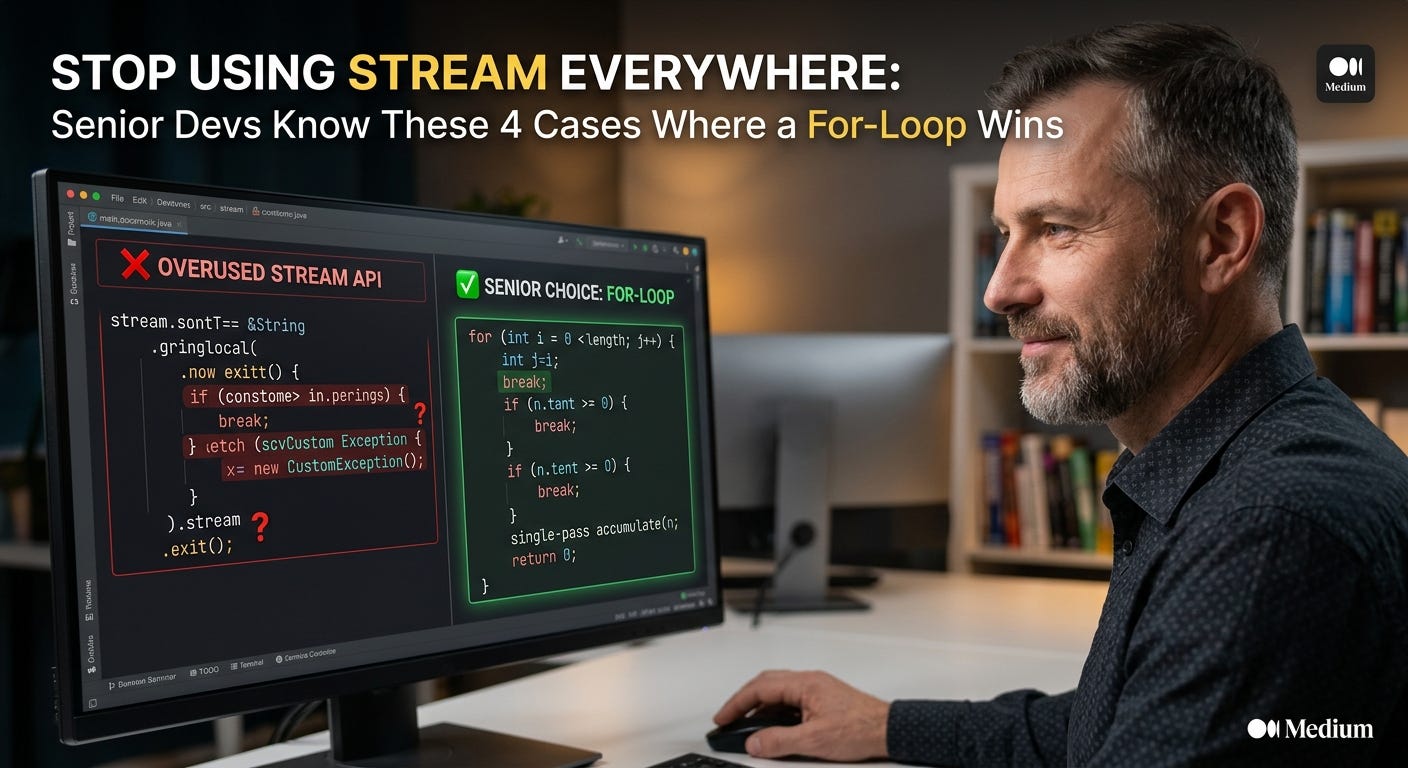 Stop Using Stream Everywhere: Senior Devs Know These 4 Cases Where a For-Loop Wins